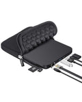 ROOFULL 9-in-1 External CD/DVD Drive with USB Hub & Ethernet, USB 3.0 CD DVD Burner Writer Reader, SD/TF Card Reader, USB-C & USB-A for MacBook, Laptop, Windows (RF31-M)